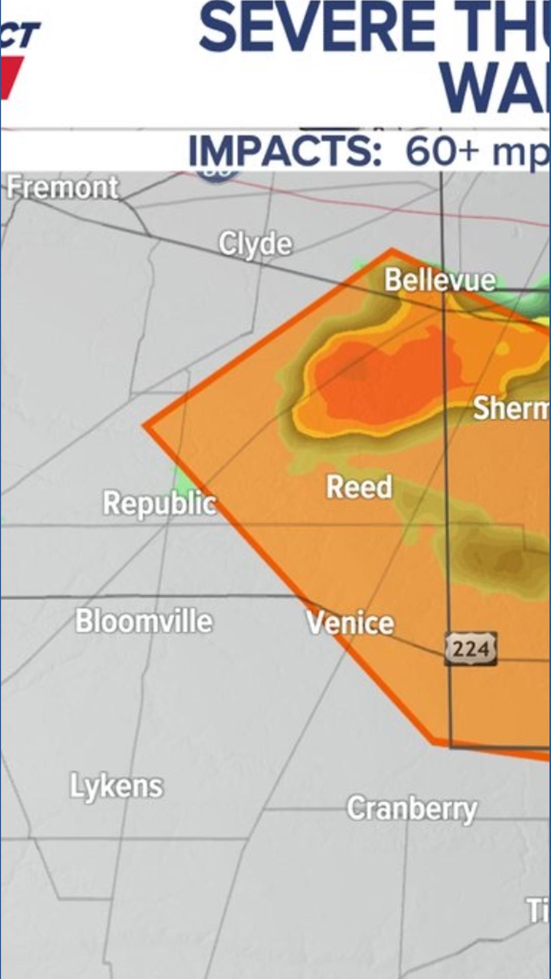 Severe Thunderstorm Warning Issued for parts of Northeast Ohio | wkyc.com