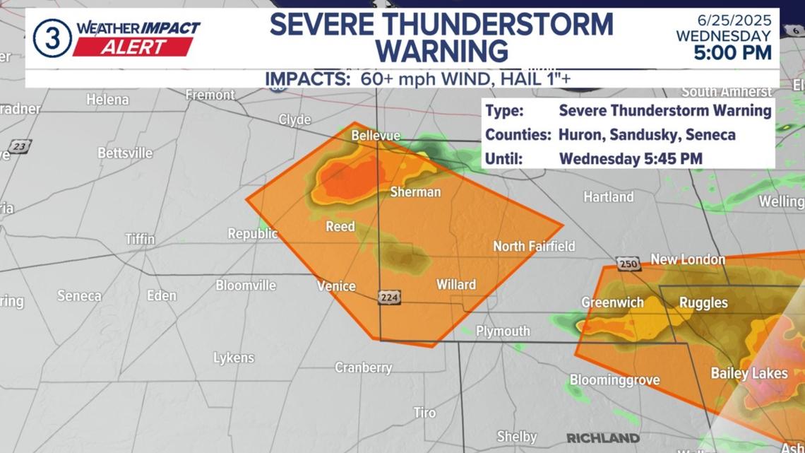 Severe Thunderstorm Warning Issued for parts of Northeast Ohio | wkyc.com