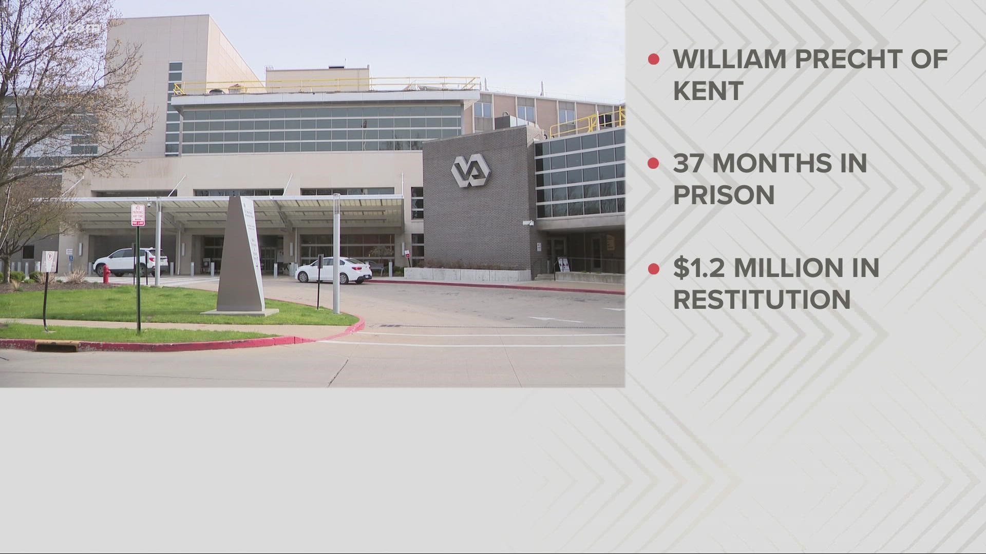 Precht was found guilty of using his position with the VA center to fraudulently make purchases.