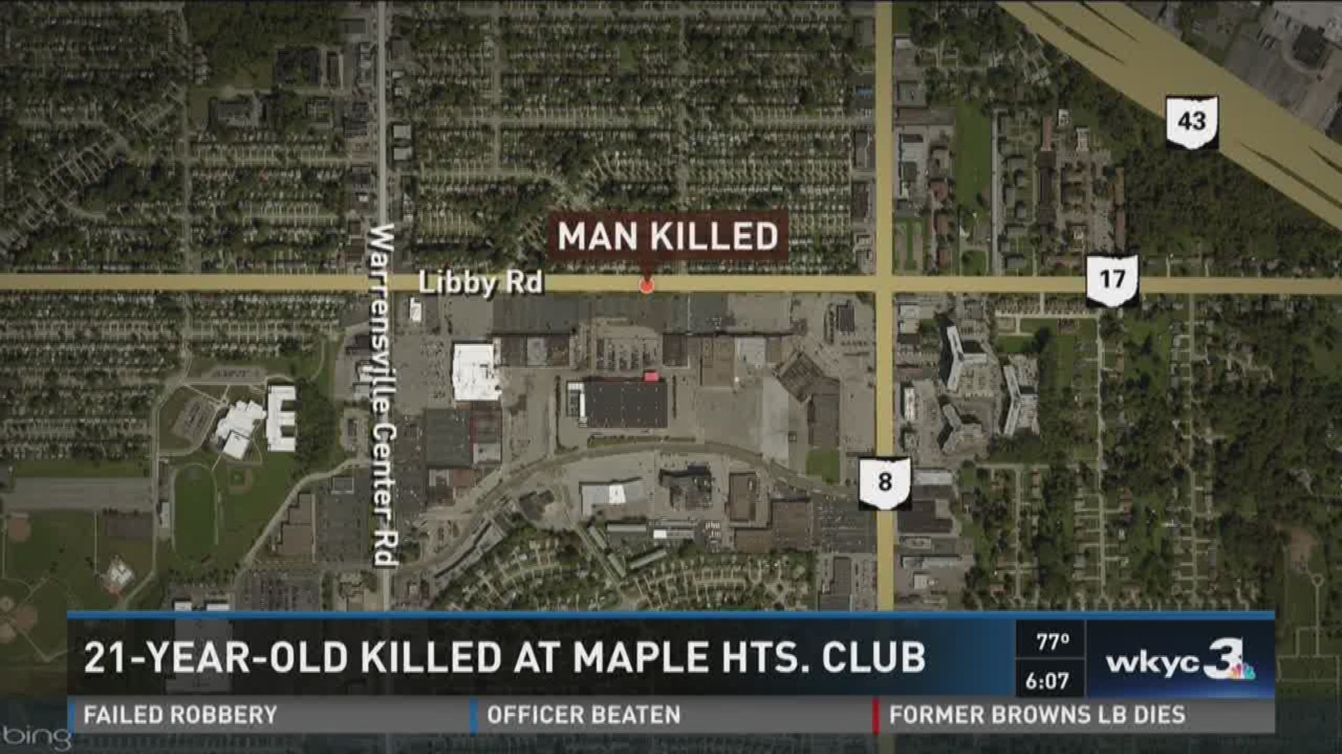 Man fatally shot outside Maple Heights bar | wkyc.com