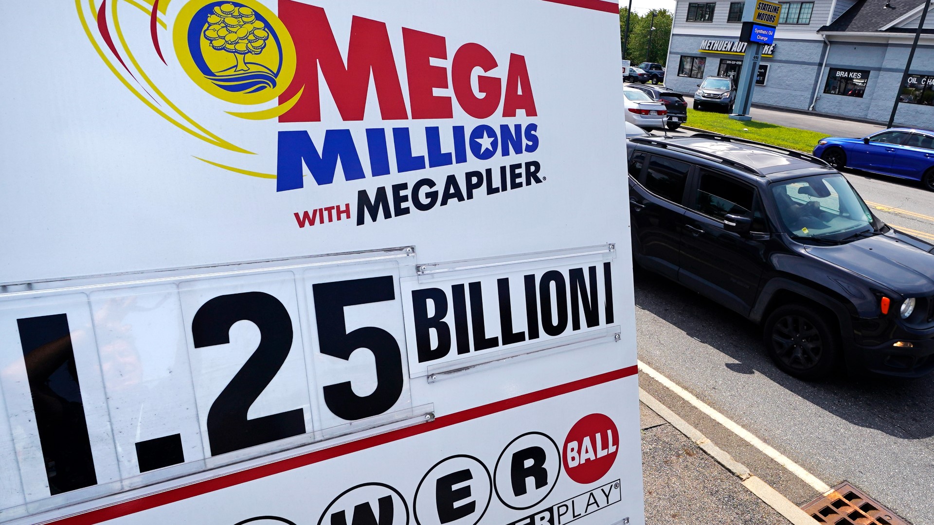 The odds of winning the Mega Millions jackpot are listed at one in 302,575,350.