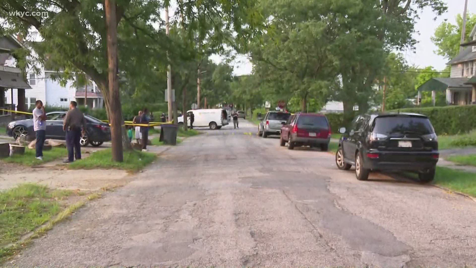 Police say the child was shot in the back on the 3200 block of East 117th Street. He was taken by ambulance to UH Rainbow Babies and Children's Hospital.