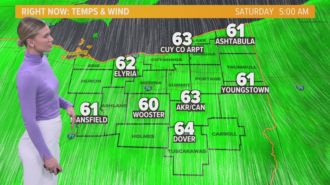 Cleveland weather forecast A warm weekend with strong winds across