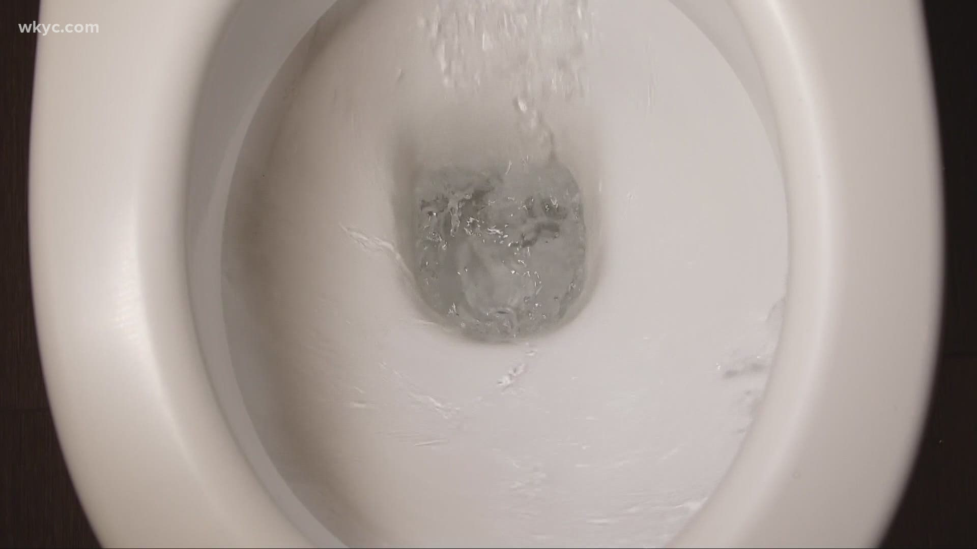 Cuyahoga County officials can tell of another surge by testing the waste you flush down the toilet.  Brandon Simmons explains.
