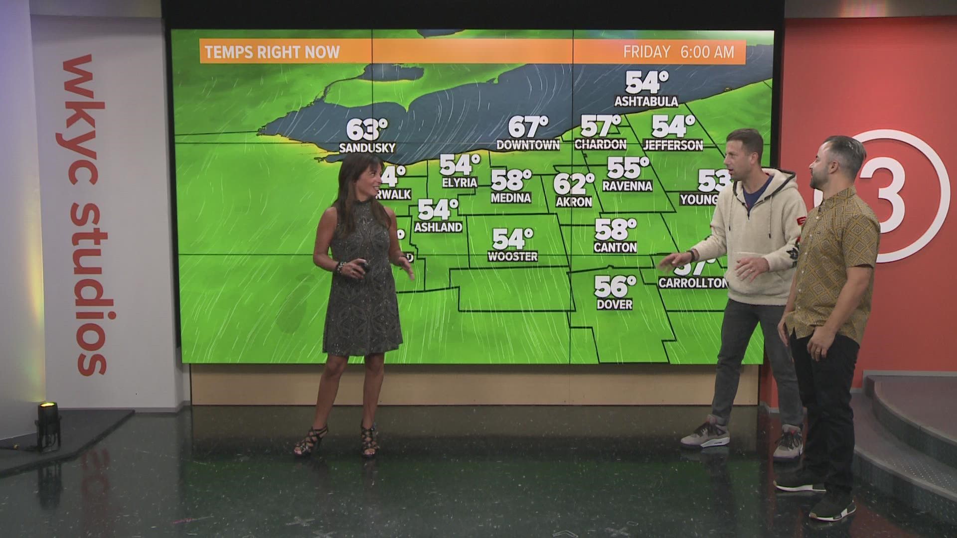 Ahead of their Friday night concert in Cleveland, members of the rock band O.A.R. stopped by 3News to help Hollie Strano deliver the forecast.