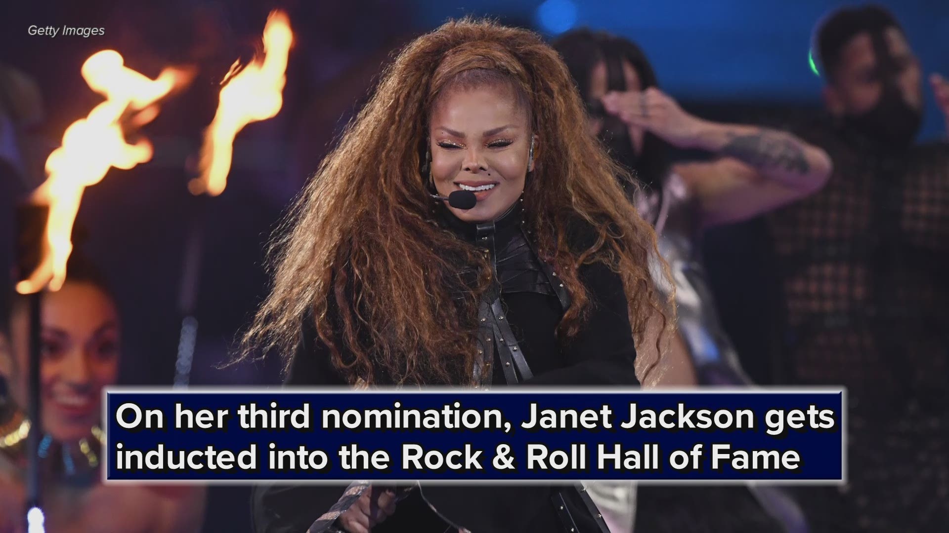 Janet Jackson joins her brother Michael and the Jackson 5 as members of the Rock & Roll Hall of Fame