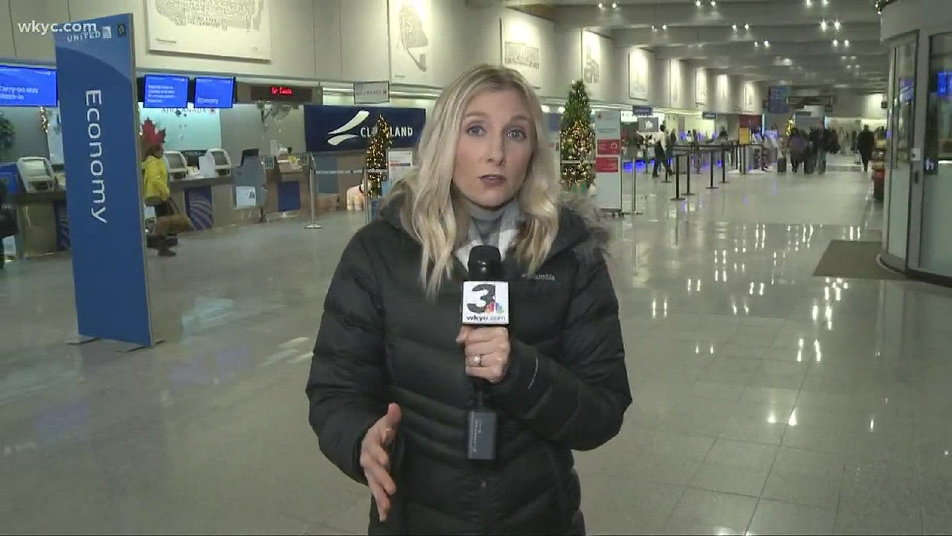 Local reaction from Cleveland Hopkins Airport, amid cancelled flights to ATL