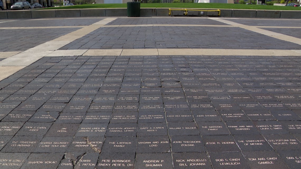 What's the story behind the iconic statues outside Progressive Field?