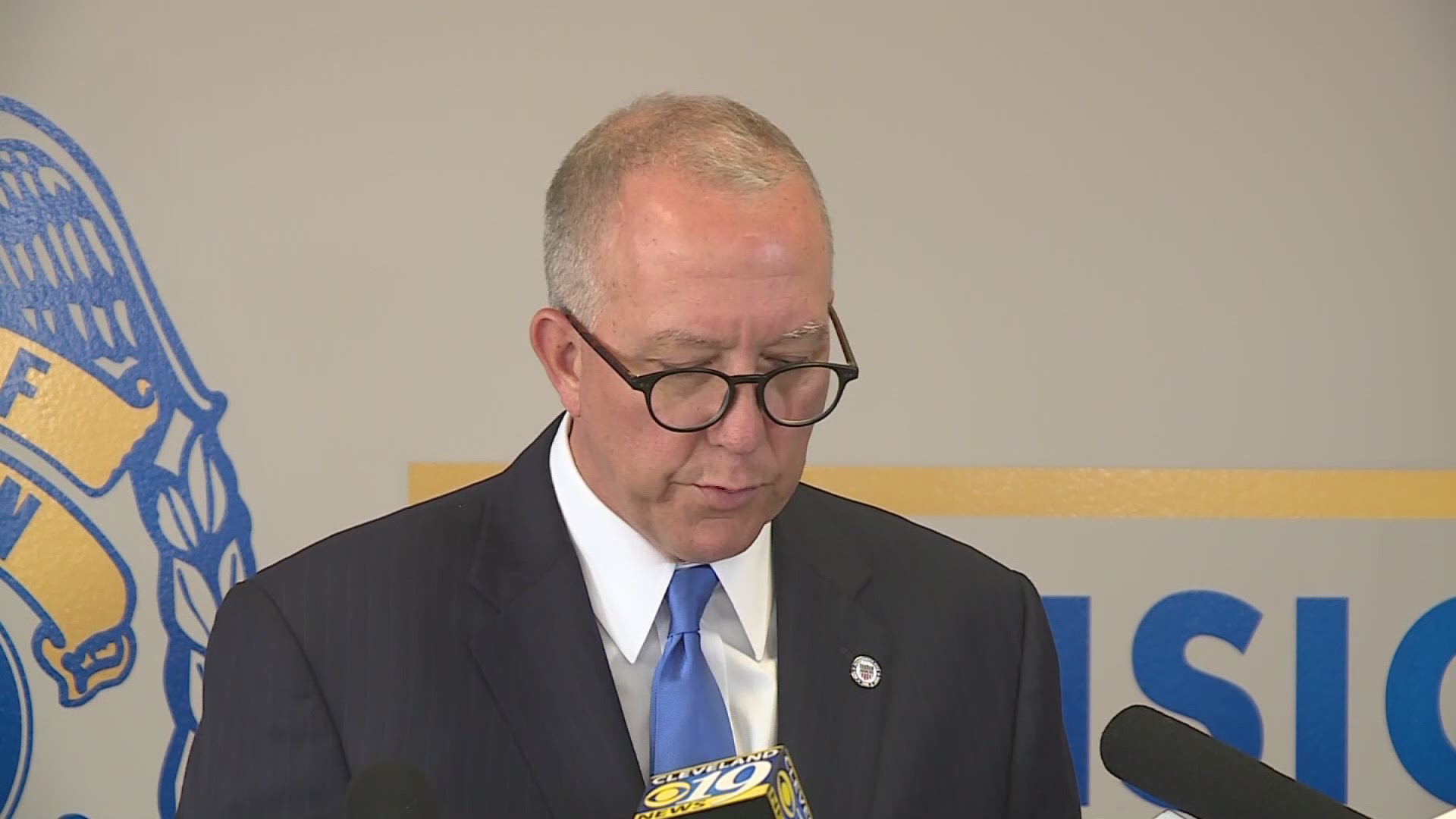 Aug. 28, 2017: Akron Mayor Dan Horrigan discussed his request for the resignation of Police Chief James Nice during a brief press conference Monday afternoon. "Evidence of conduct unbecoming of an officer, inappropriate contact with a city employee and po