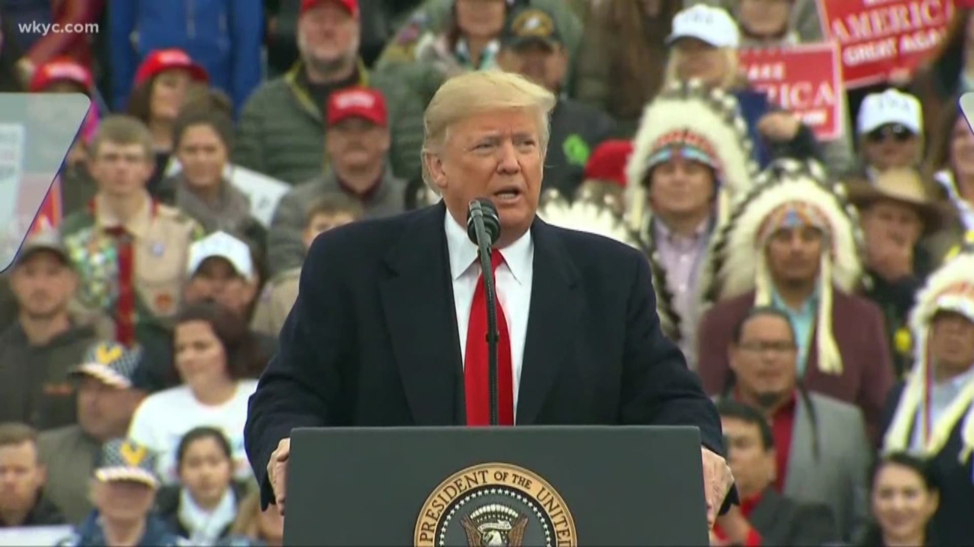 Nov. 5, 2018: As the final push to the midterm elections continues, President Donald Trump is holding a campaign stop in Cleveland.
