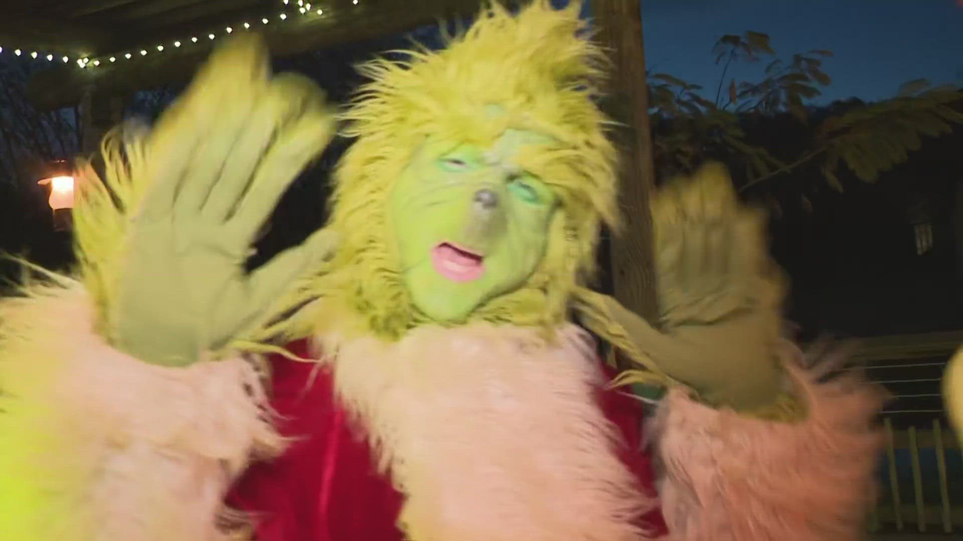 The Grinch is back at Wild Winter Lights at the Cleveland Metroparks Zoo -- and we had some fun with him this morning.