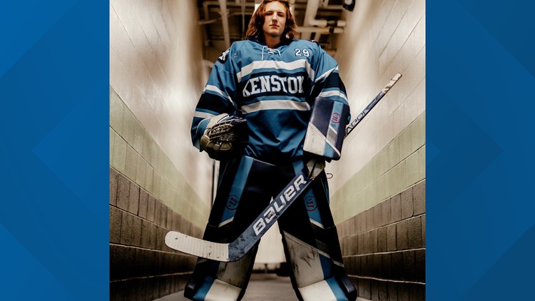 Kenston High School hockey goalie born without left hand excels on and off the ice