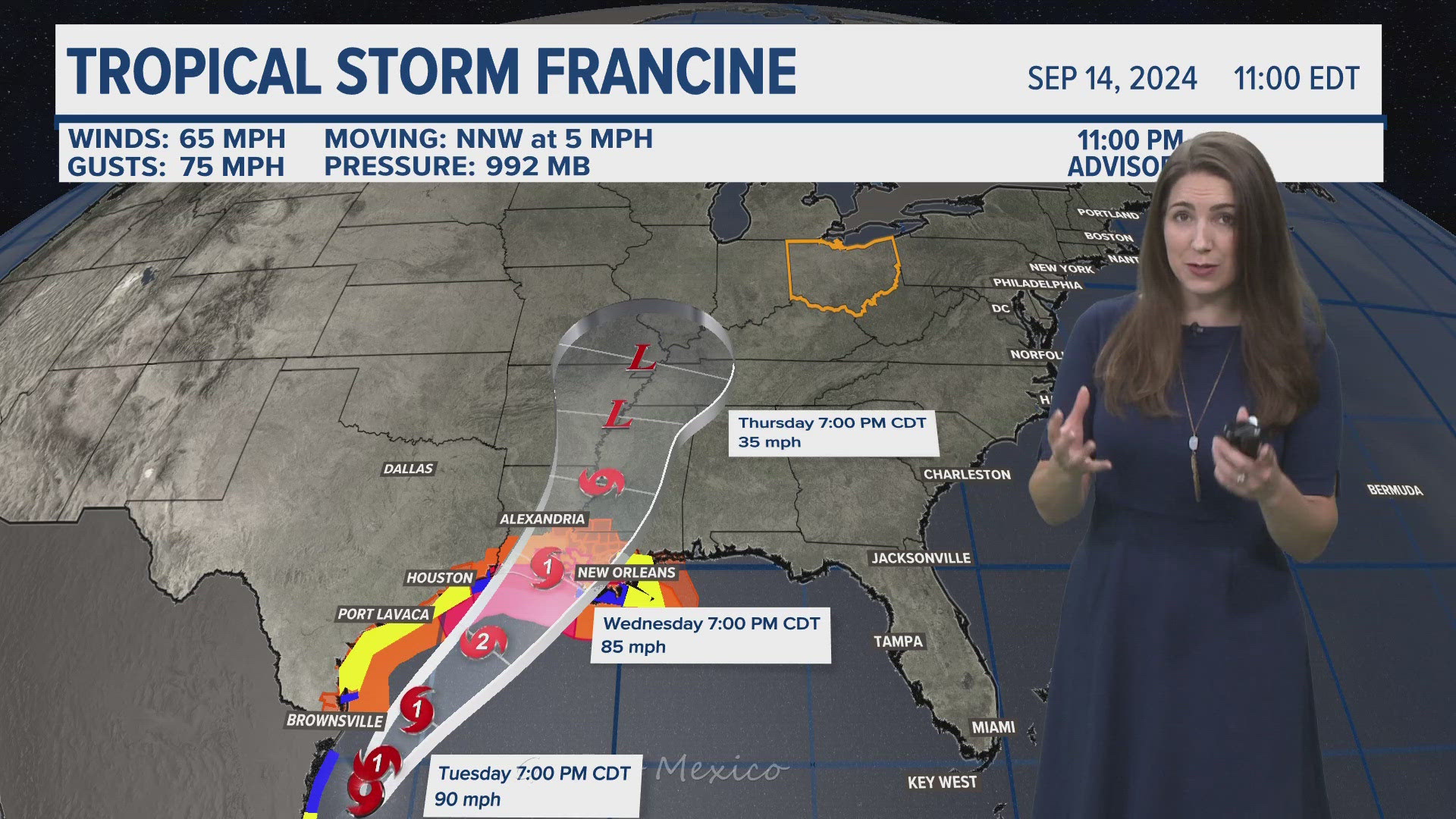 We'll need to keep an eye on the tropics for later this week.