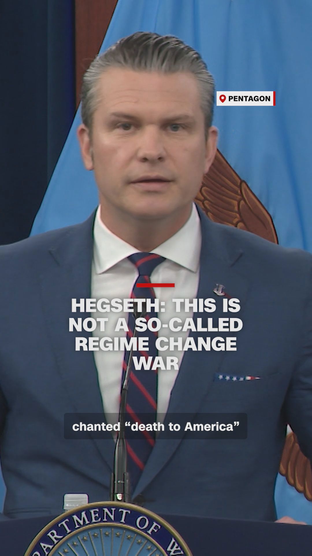 Pete Hegseth says US strikes on Iran are not a "regime change war ...