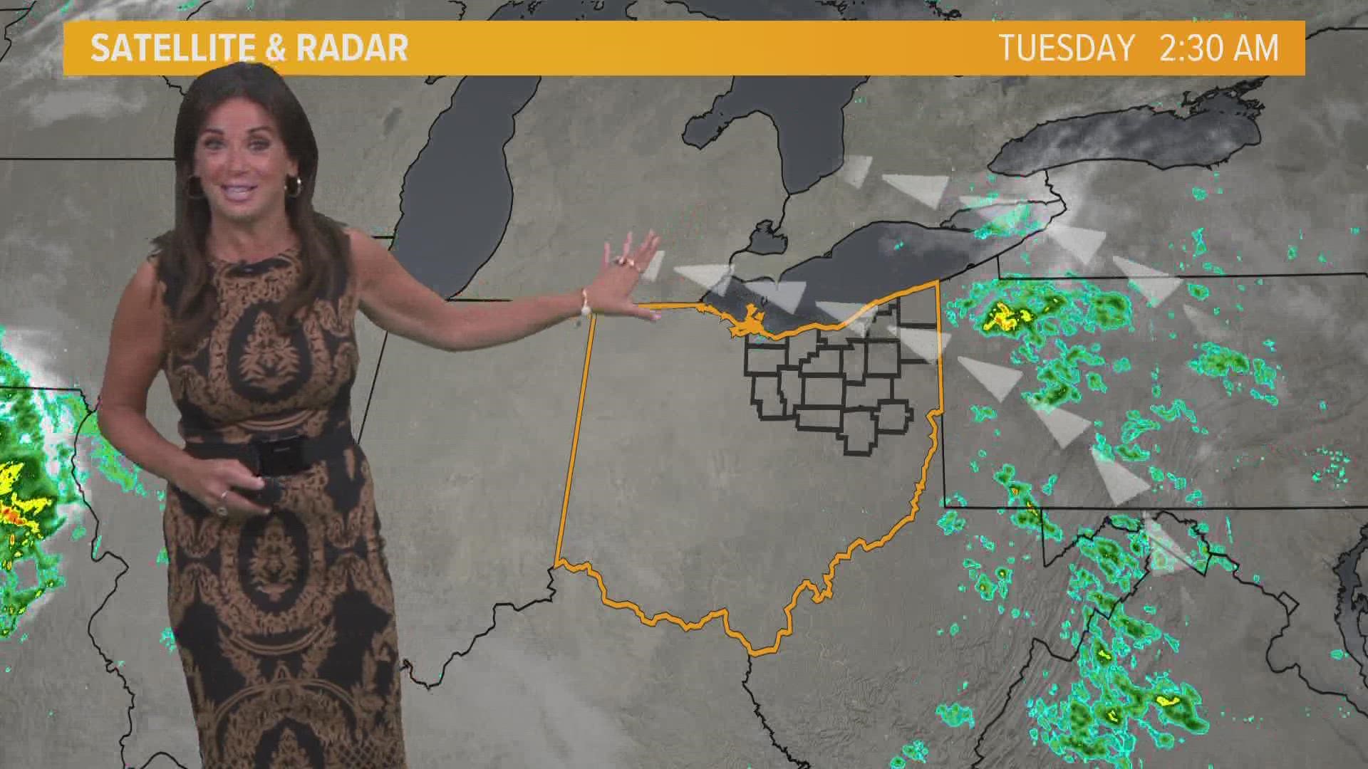 We've got scattered rain chances today -- especially for areas east. Hollie Strano has the hour-by-hour details in her morning weather forecast for August 16, 2022.