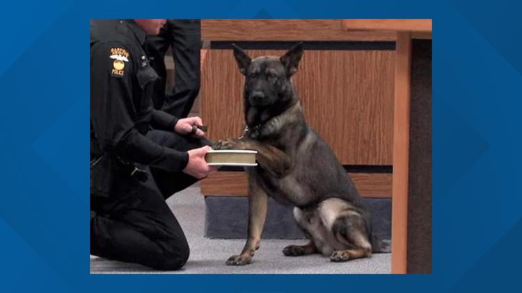 Arlo, A former Garfield Heights Police Department K-9 who gained fame with Bible picture, passes away