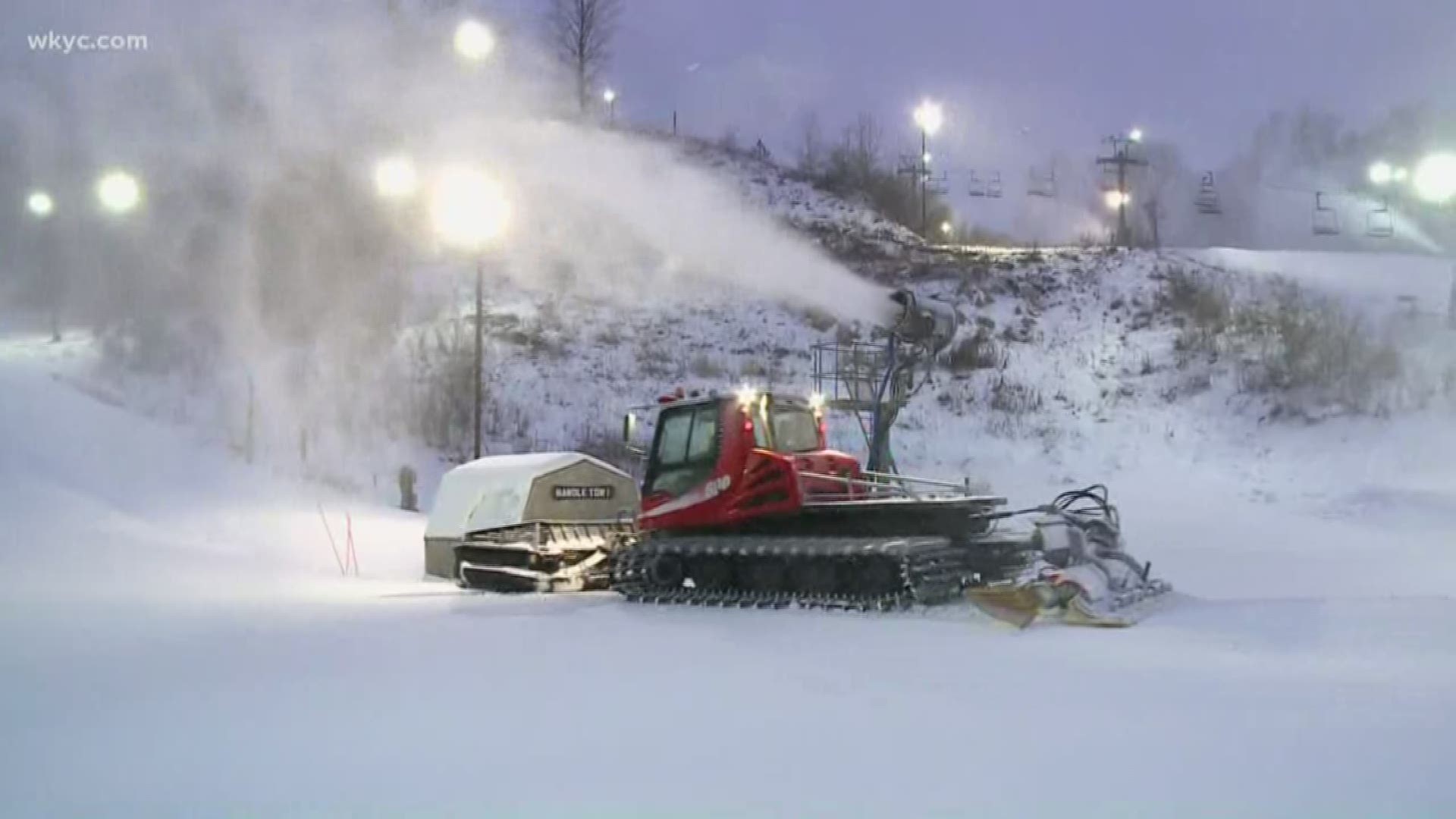 Jan. 19, 2020: The folks at Boston Mills/Brandywine ski resorts are taking advantage of all this cold weather by firing up their snow machines.