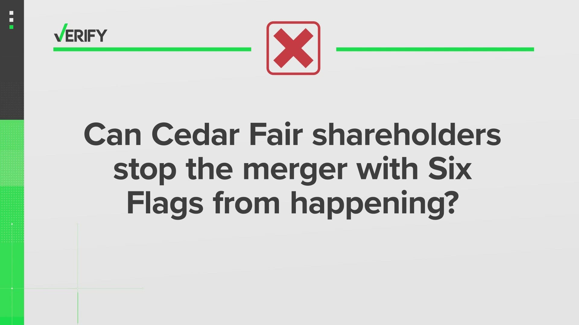 There are a lot of different ways to structure a merger, and the structure chosen here prevents a Cedar Fair shareholders vote from upending the deal.