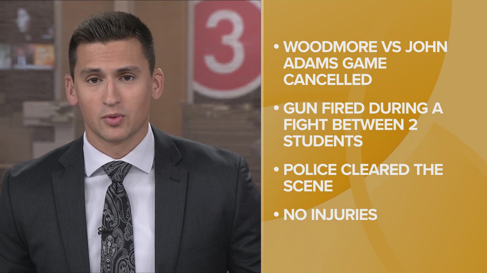 Woodmore Superintendent Dr. Mary Schaeffer says the district's team was informed of the situation upon arriving at the school for the scheduled 5 p.m. kickoff.