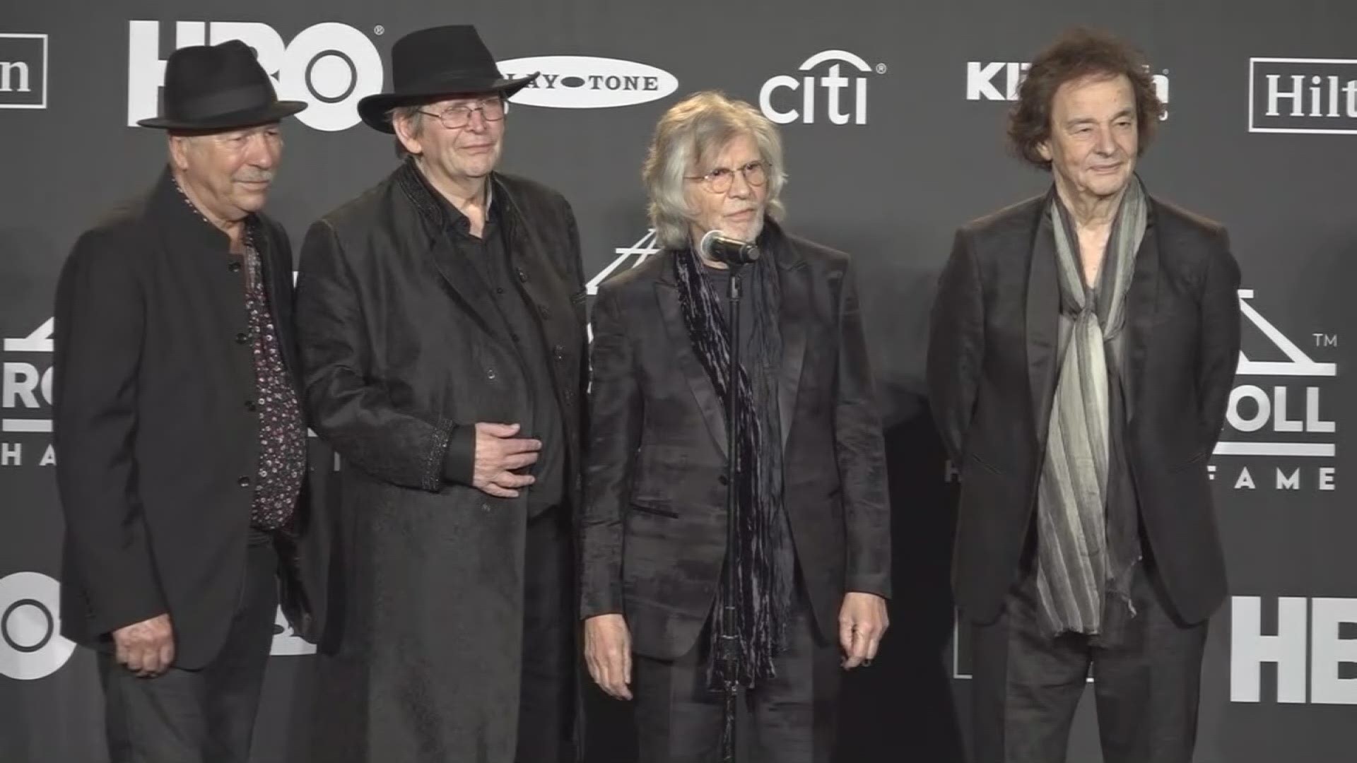 The Zombies backstage at Rock & Roll Hall of Fame induction ceremony