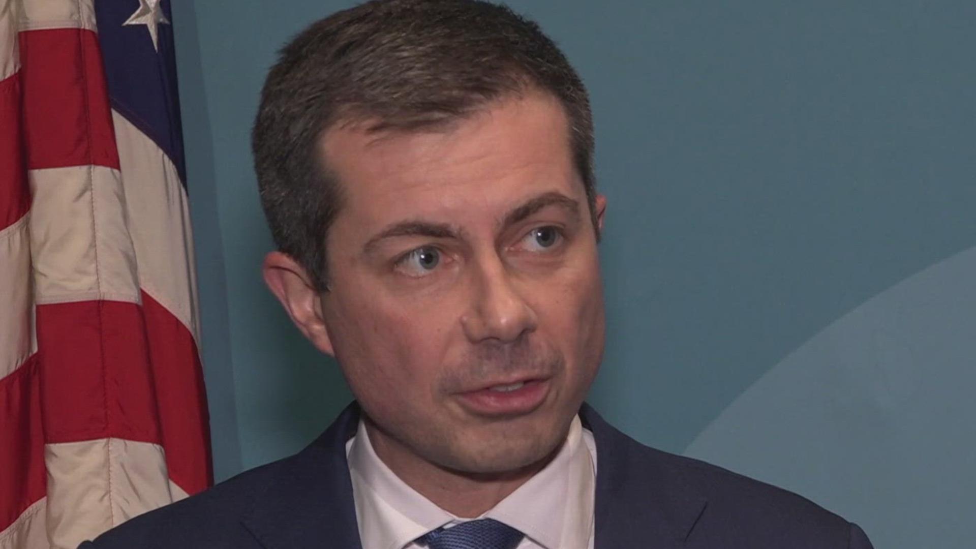 Buttigieg spoke about what he called his accomplishments on the job, including securing millions in grant money for Cleveland's North Coast Connector project.