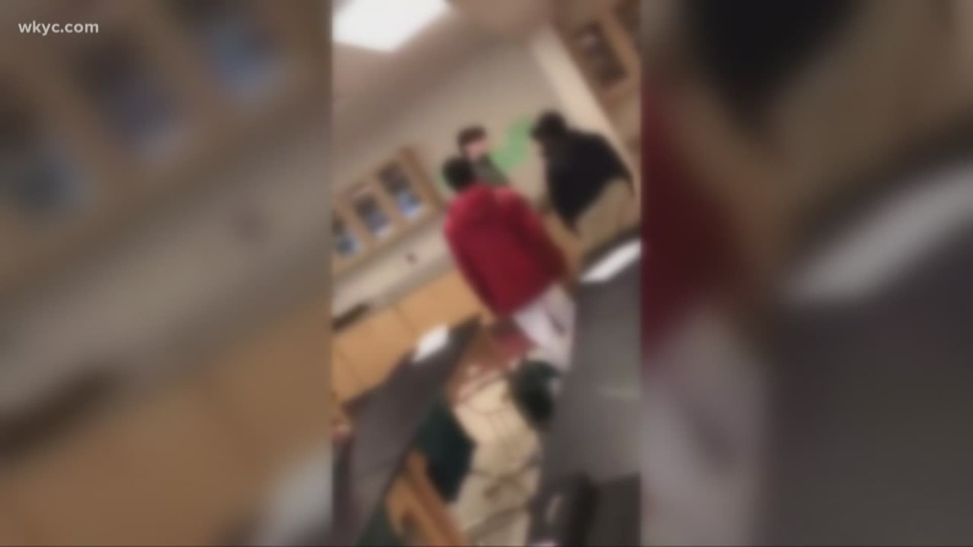 A woman wrote on social media that 'two teachers in the room do nothing to try to defuse this before my son gets stomped on by four boys.' Amani Abraham reports.