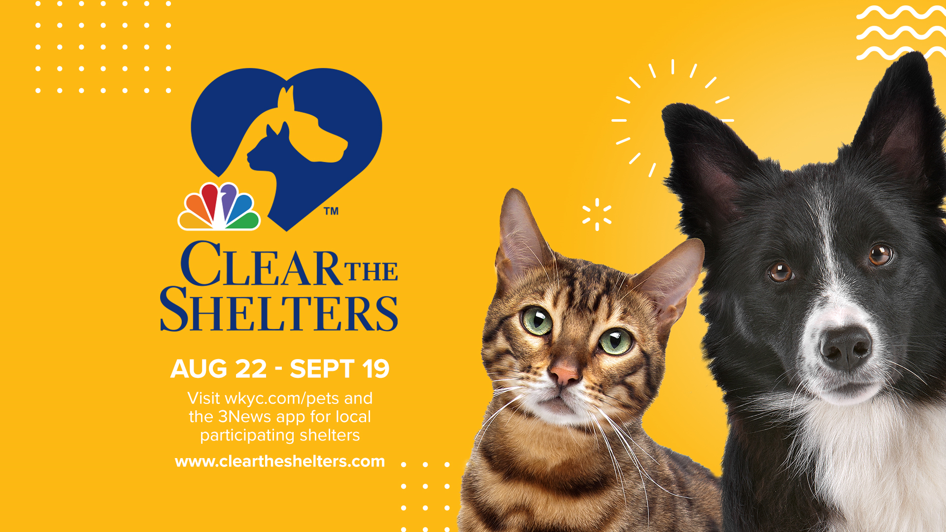 Clear The Shelters runs through September 19th.