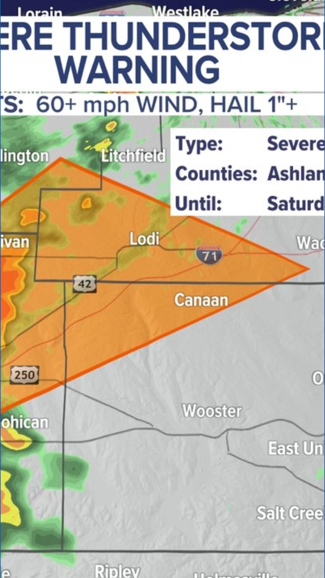 NWS issues Severe Thunderstorm Warning for NE Ohio counties | wkyc.com