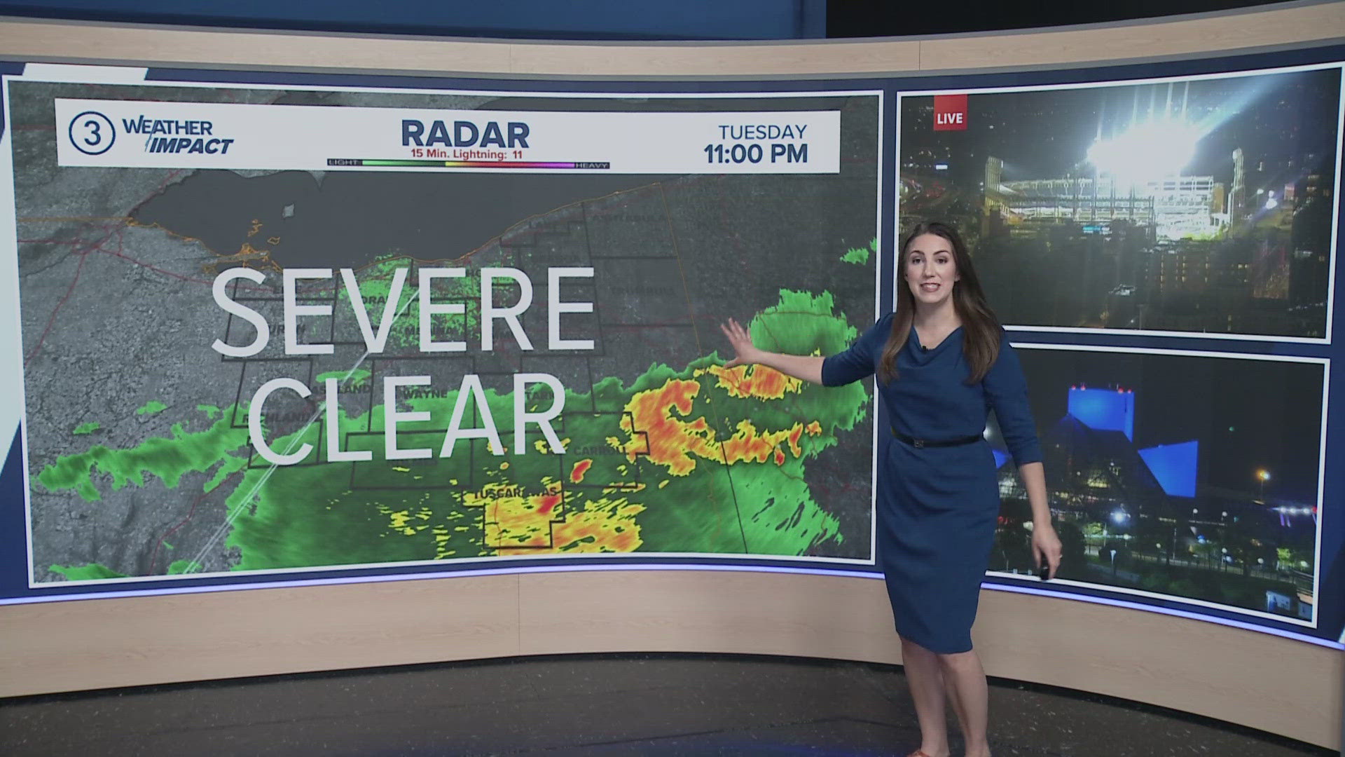 Severe thunderstorms are now mostly gone from Northeast Ohio.