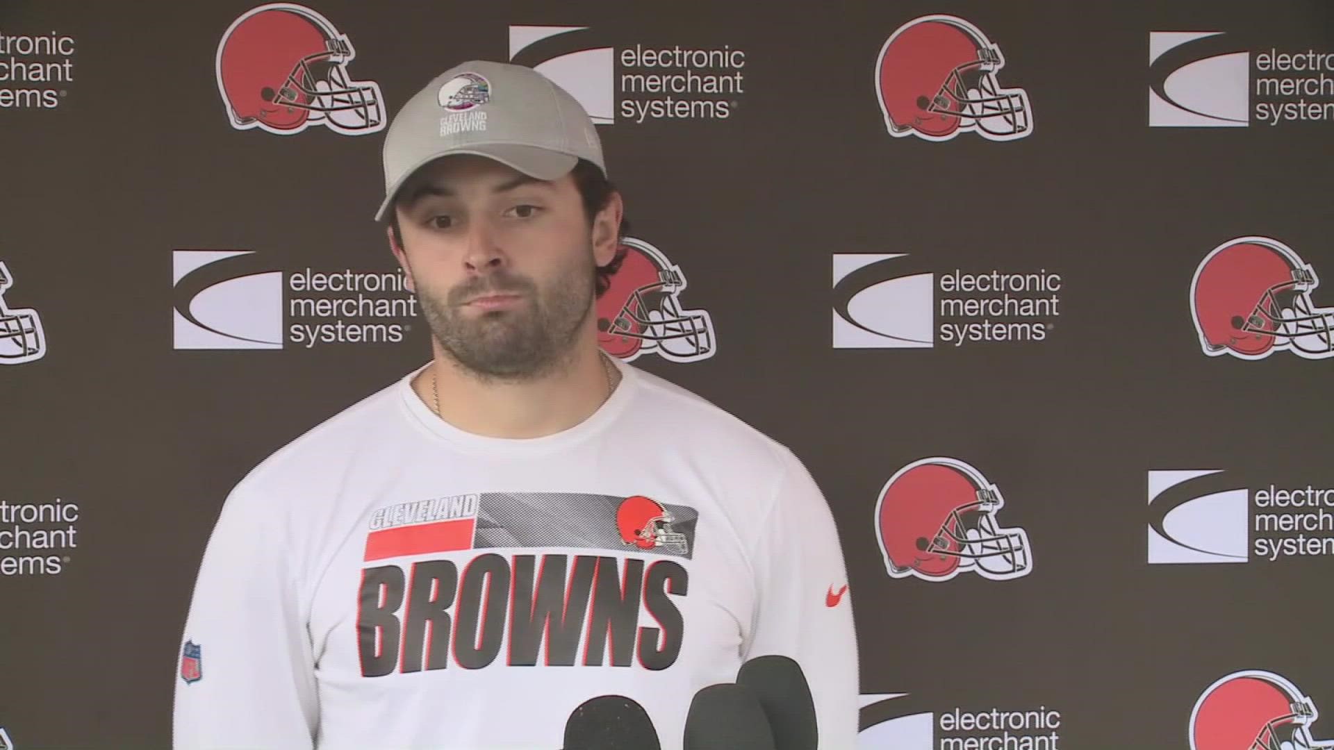 Speaking to reporters, Cleveland Browns quarterback Baker Mayfield discussed his outlook for the remainder of the 2021 season.