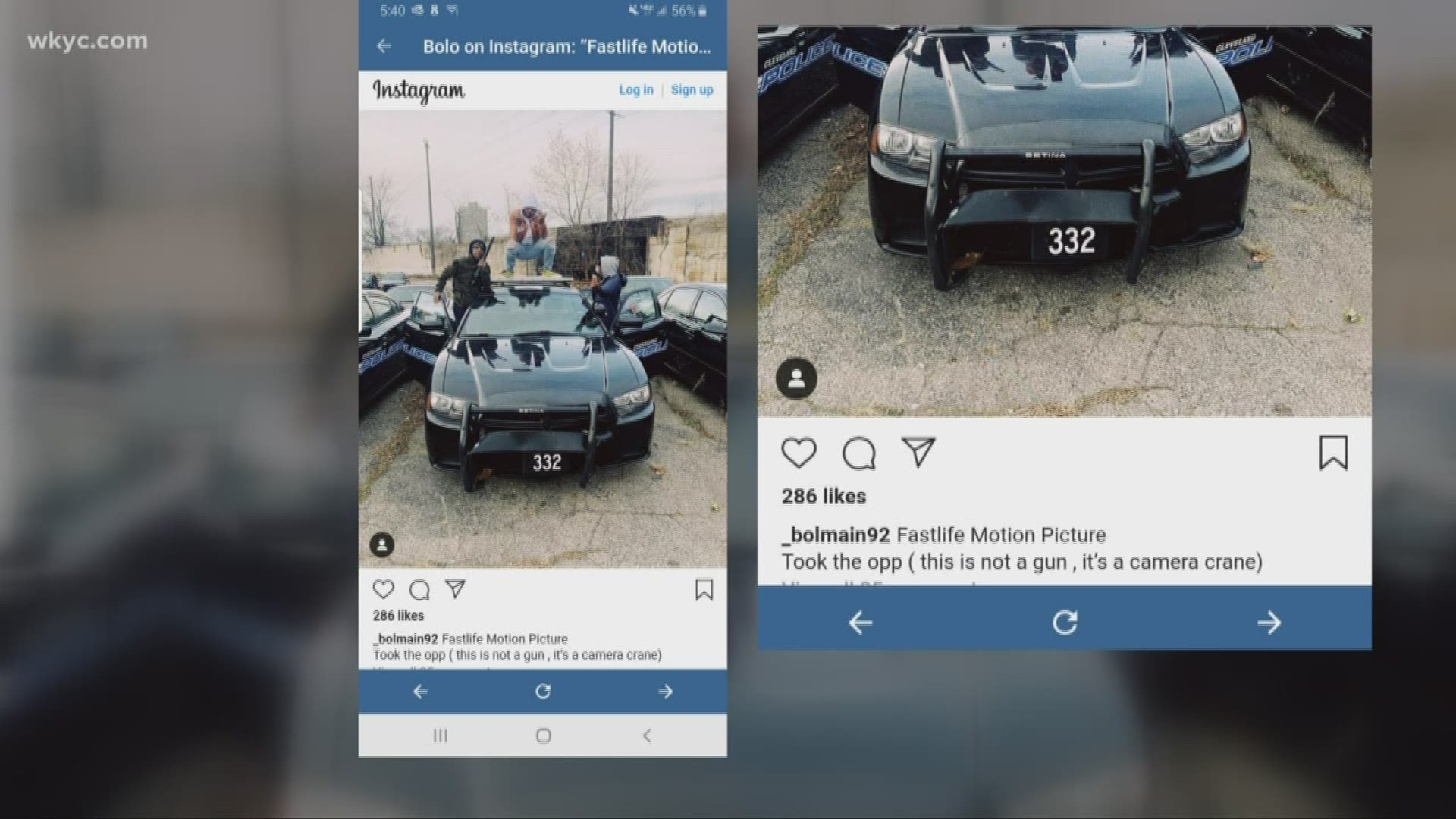 A photo showing three people standing on a Cleveland police cruiser while it was sitting unoccupied in a parking lot is real. Officials confirmed to 3News Tuesday.