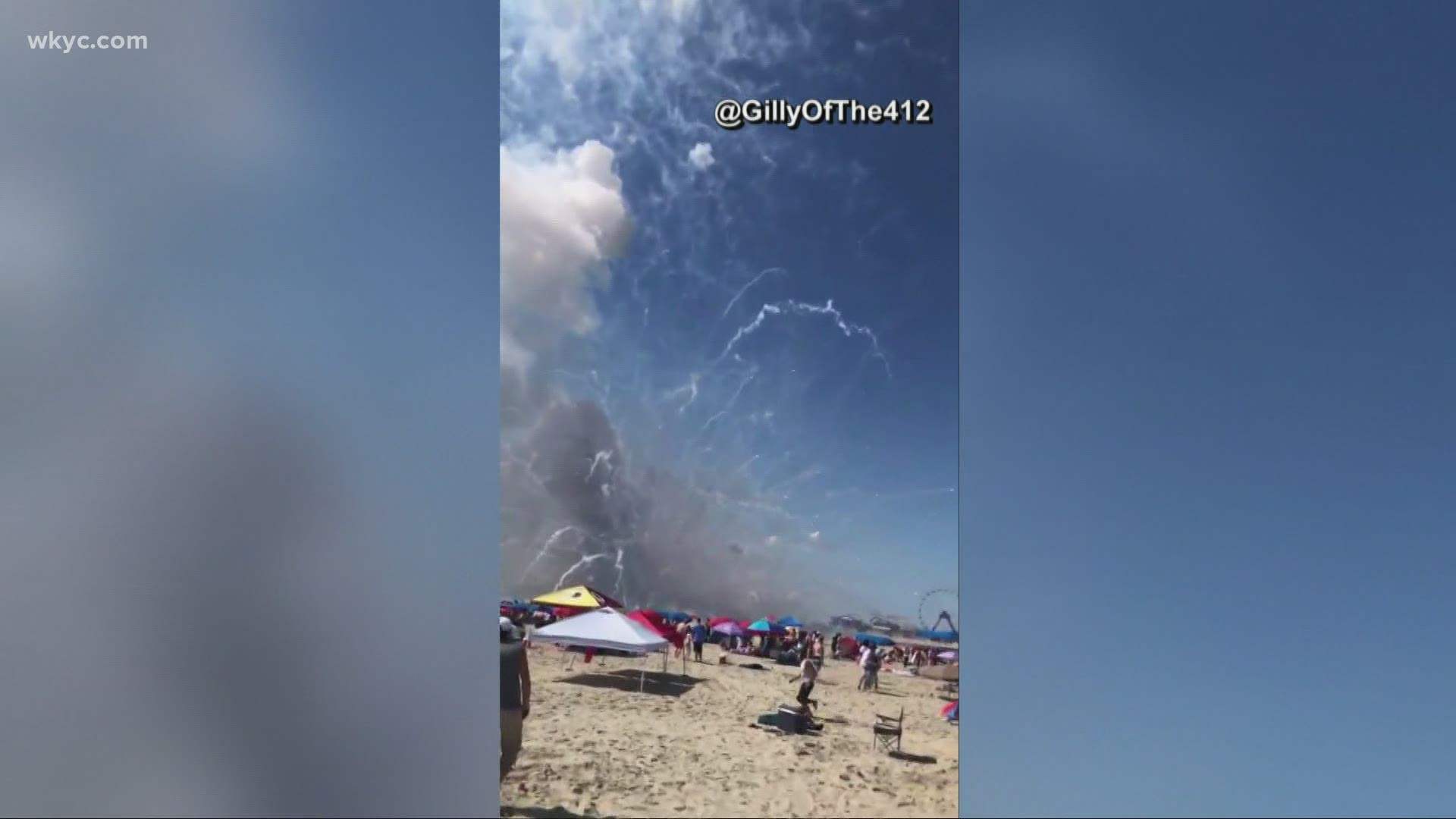 Ocean City responders initially thought there was a vehicle on fire in the area of Dorchester Street - but when they got there, found the fireworks exploding.