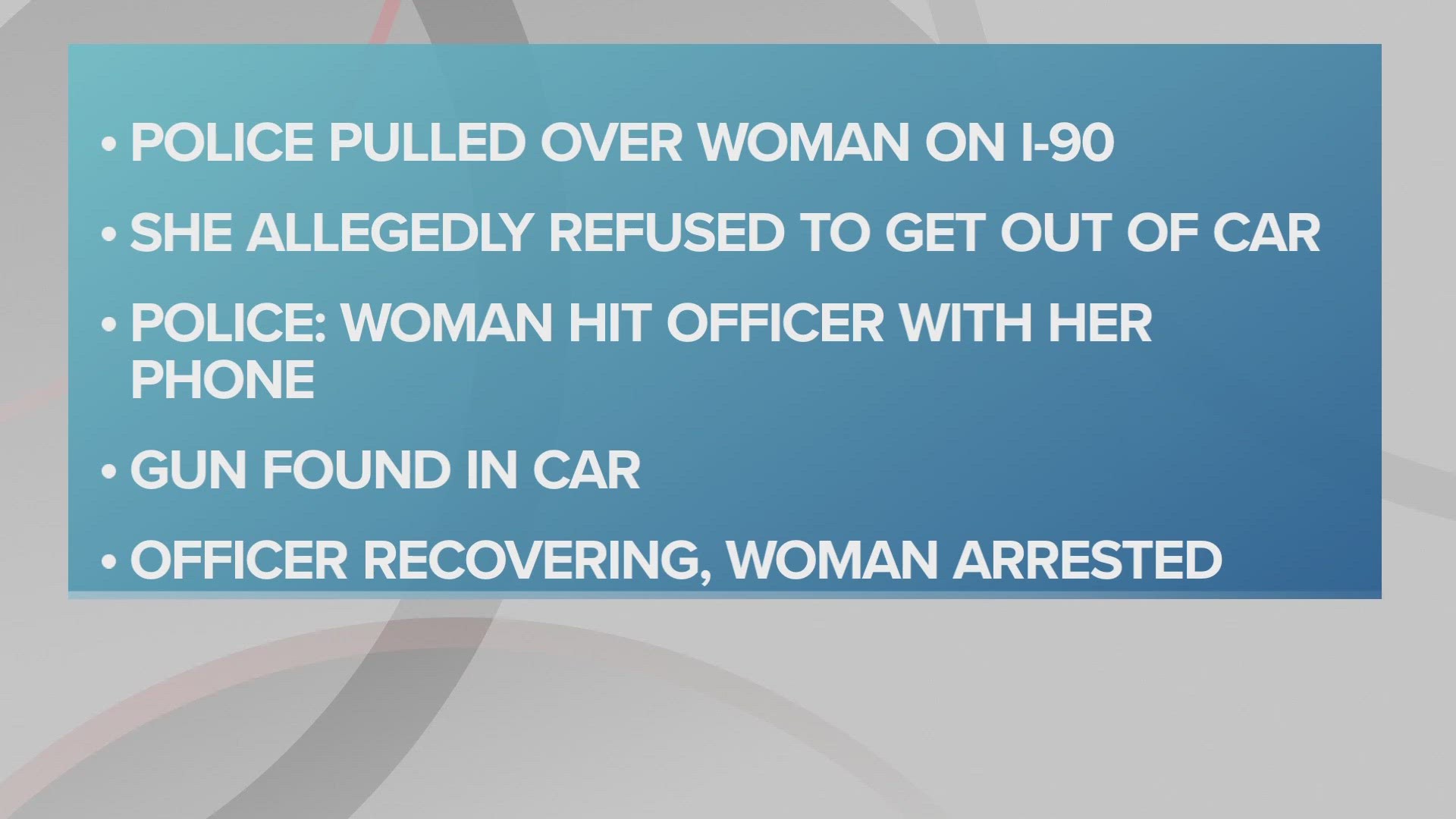 A woman was arrested overnight Thursday after allegedly assaulting a Bratenahl police officer during a traffic stop.