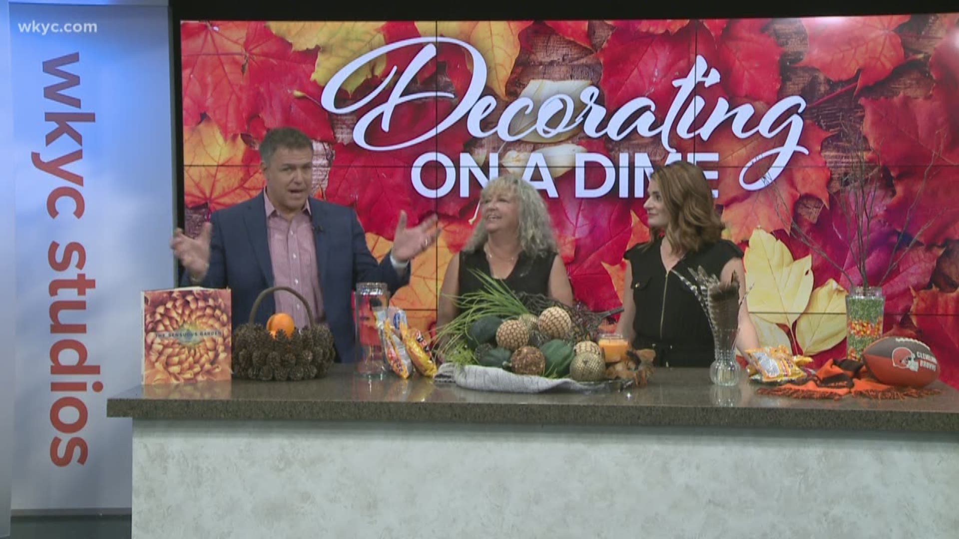 DesAnn Collins from Designs by DesAnn stops by Lunch Break with Jay Crawford to show Jay and 3News' Maureen Kyle easy, affordable fall decoration ideas.