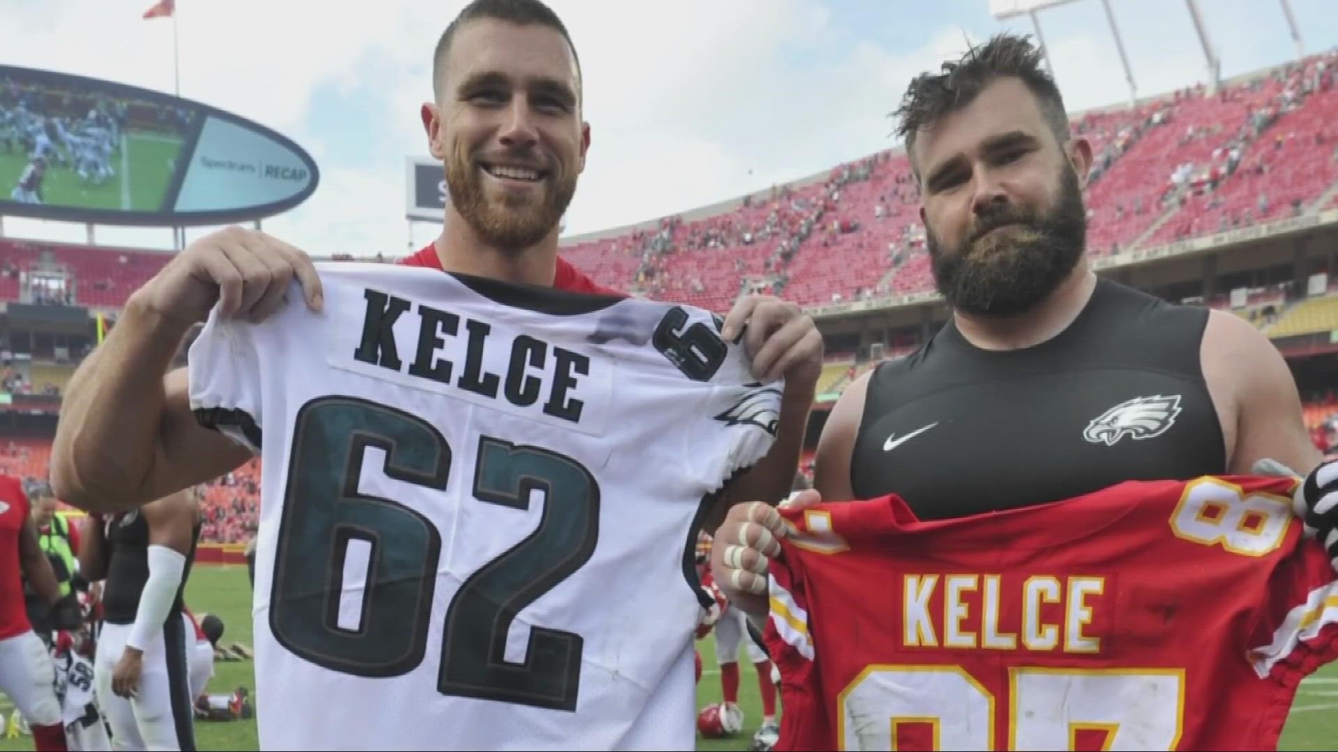 Brothers Travis Kelce and Jason Kelce face off in Super Bowl LVII