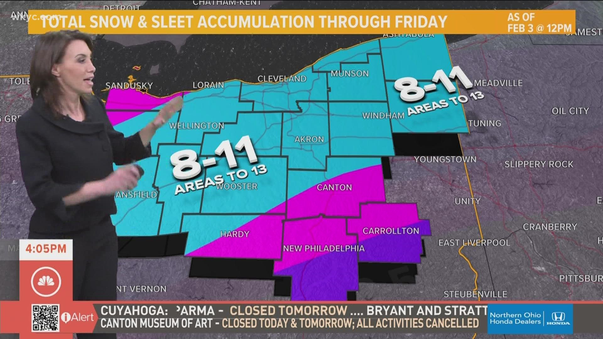 How much snow can we still expect from this storm? 3News Chief Meteorologist Betsy Kling has the latest.