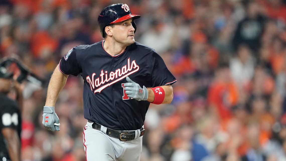 washington nationals red white and blue jersey