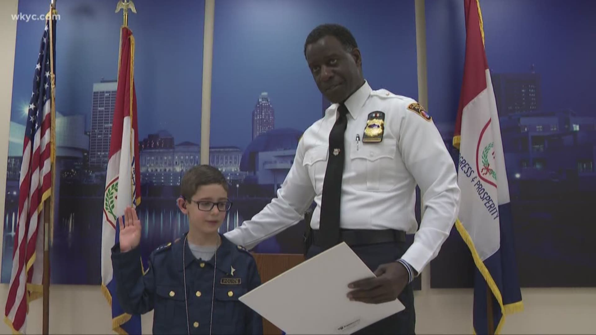 A little 8-year-old boy from Cleveland had a lifelong dream realized.