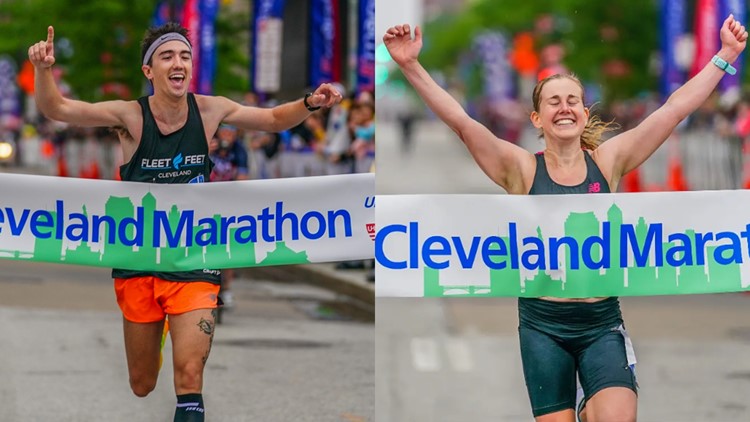 Jeremiah Fitzgerald of Lakewood wins Union Home Mortgage Cleveland Marathon for 2nd straight year; Hudson's Ashton Swinford takes women's title