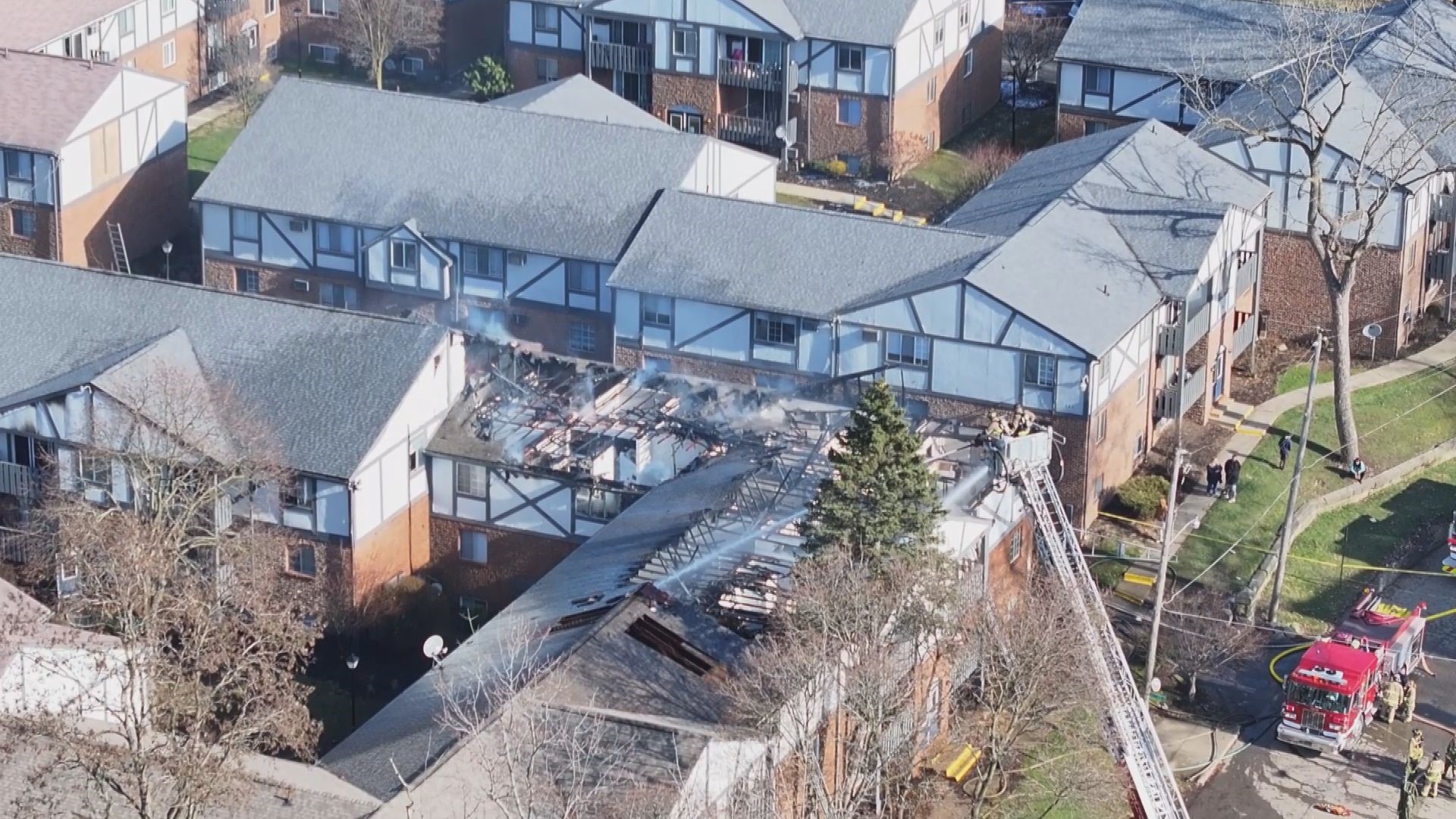 The apartment building that was on fire is located in the area of Logan Avenue and 15th Street NW.