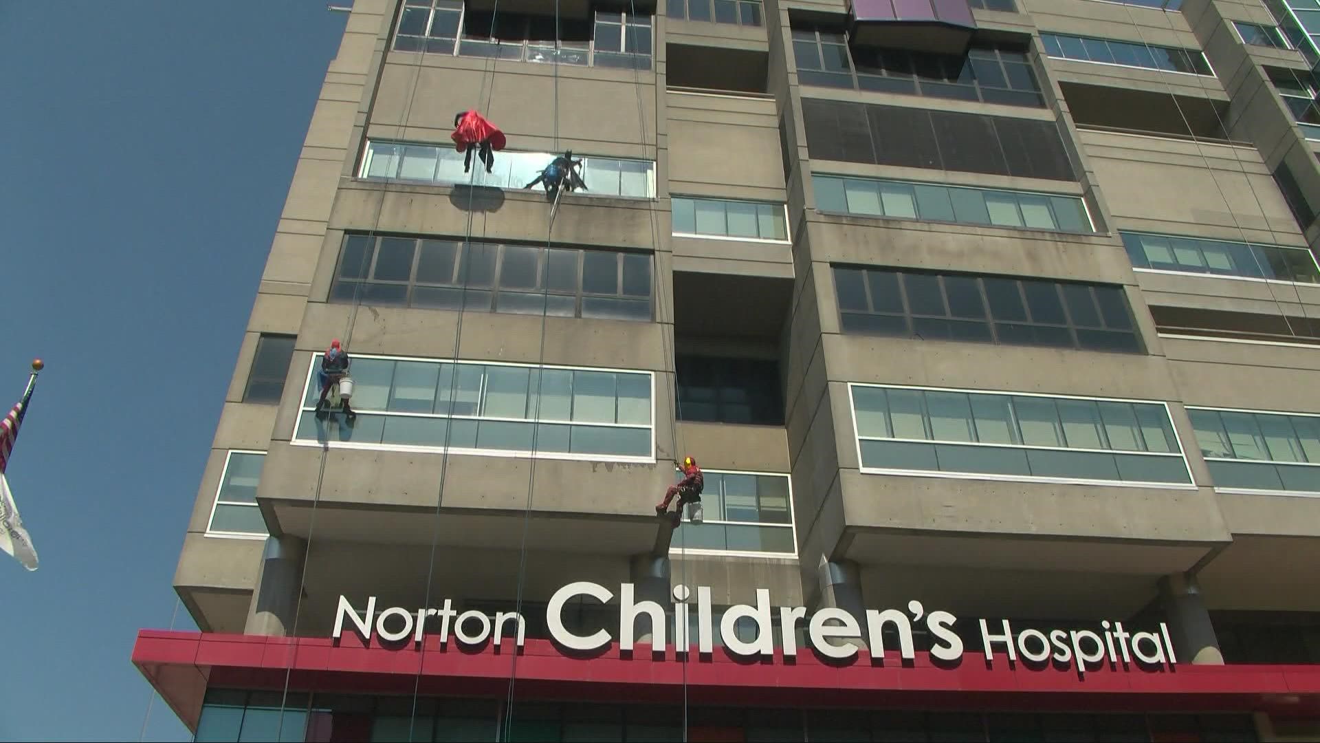 Today's Show Us Something Good comes from Louisville, where a band of 'heroes' are making kids' days with some special window-washing attire.