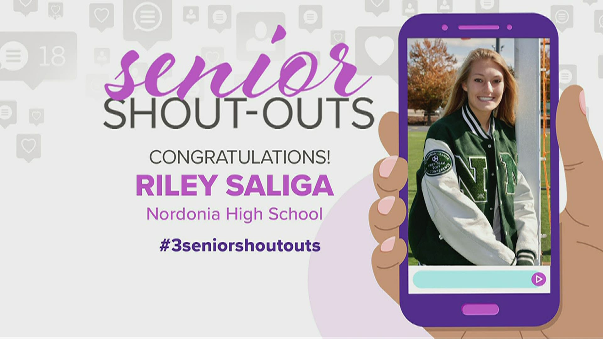 Congrats to graduating senior Riley Saliga of Nordonia High School! You did it!