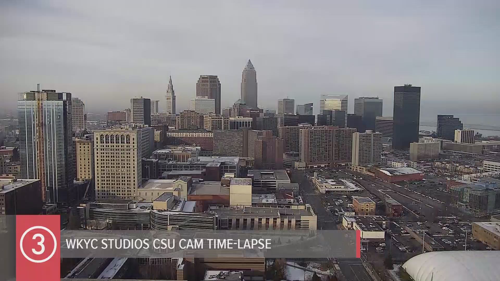 Monday was a pretty nice day across northeast Ohio to begin a new work week. Clouds were on the increase by the afternoon though. Courtesy: WKYC Studios CSU Cam