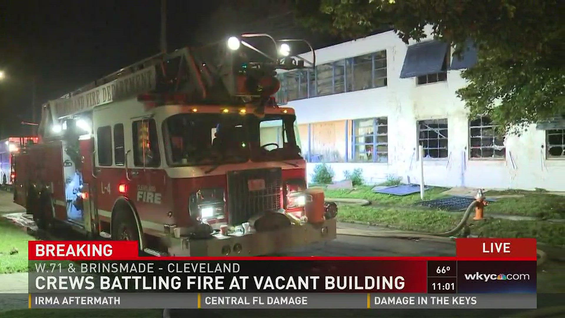 Crews battle fire at vacant building on W. 71st and Brinsmade in ...