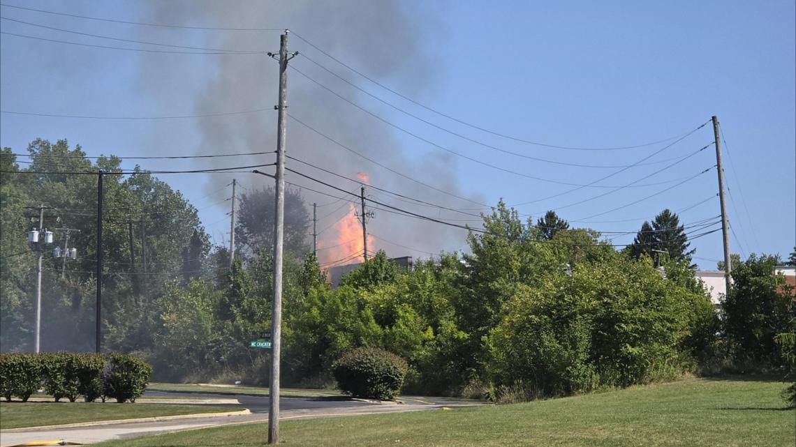 PHOTOS: Akron fire prompts evacuation amid 'unsafe hazmat situation ...