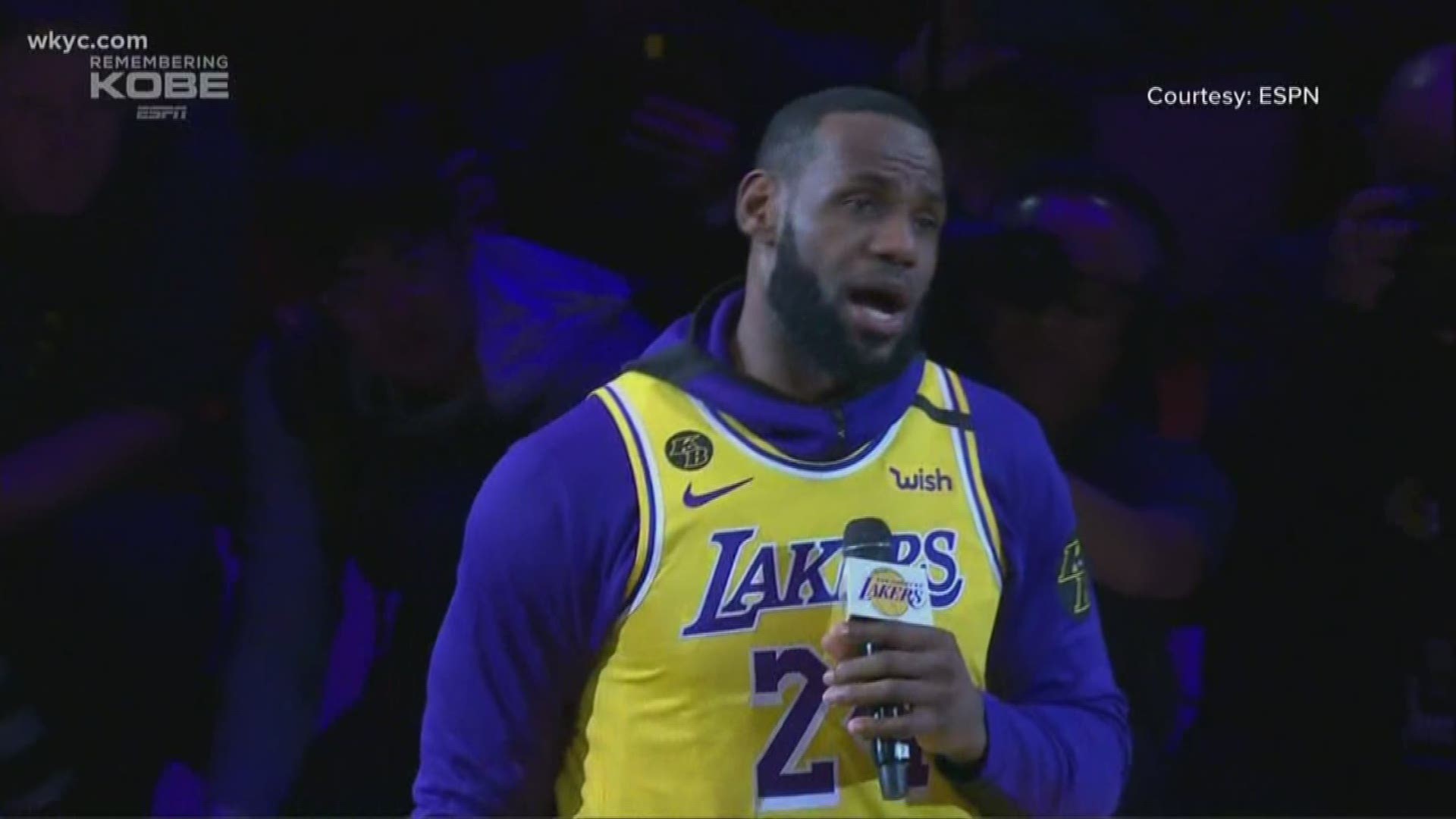 Live on, brother': LeBron James delivers powerful pregame tribute to Kobe  Bryant prior to Los Angeles Lakers game 