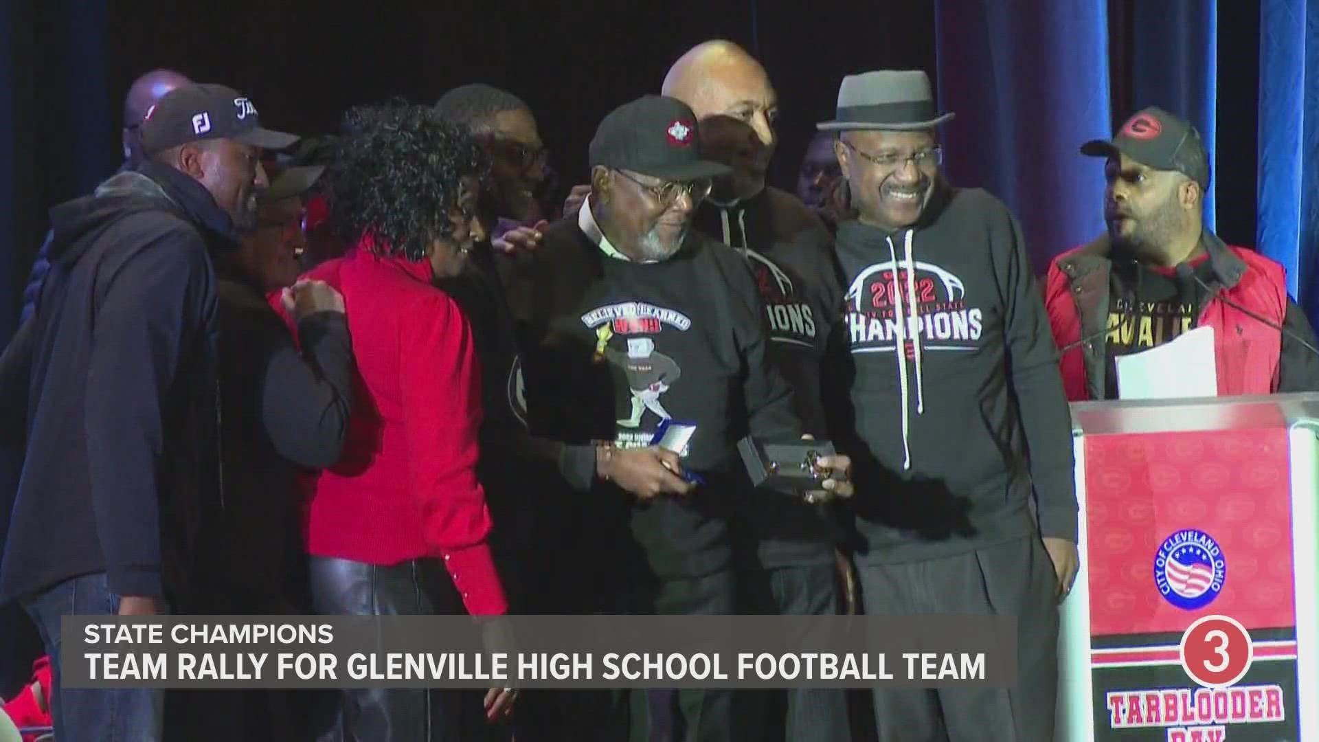 A key to the city has been given to the Glenville High School football team after winning their first state championship.