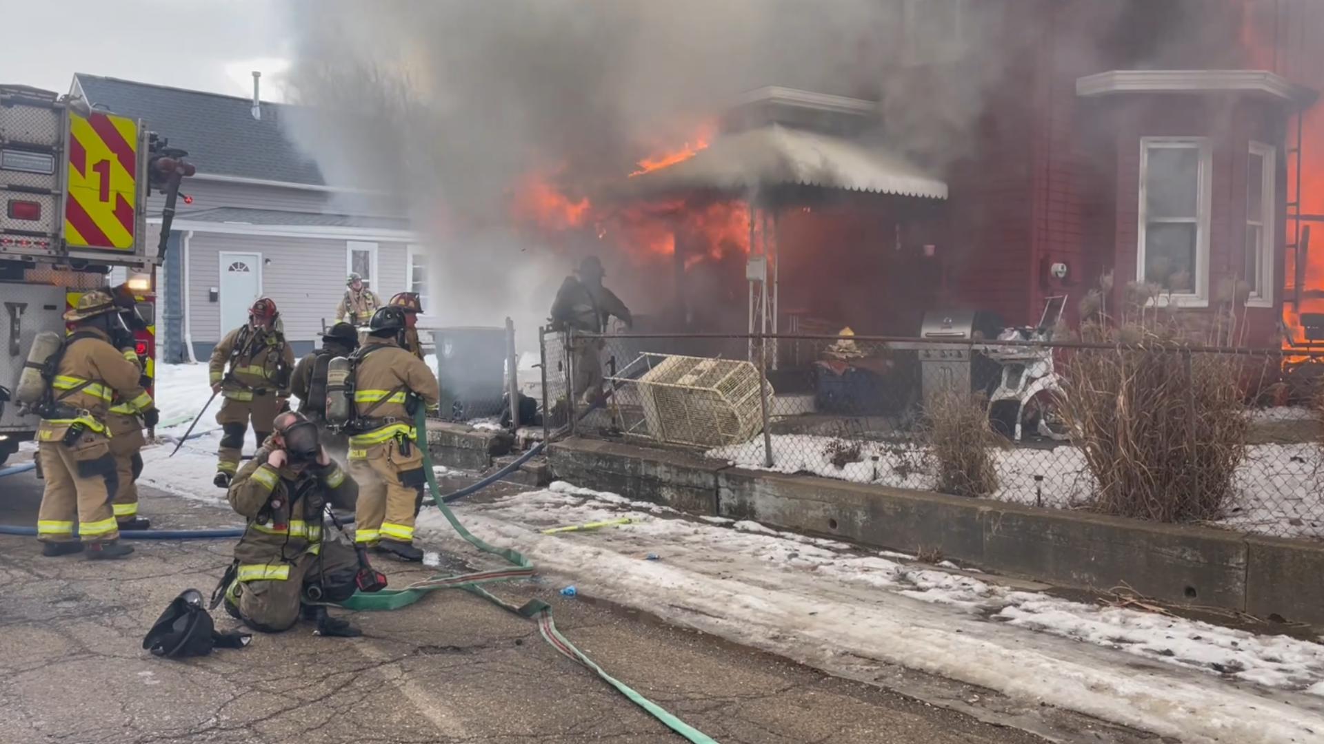 Woman hospitalized, dog dies in Canton house fire | wkyc.com