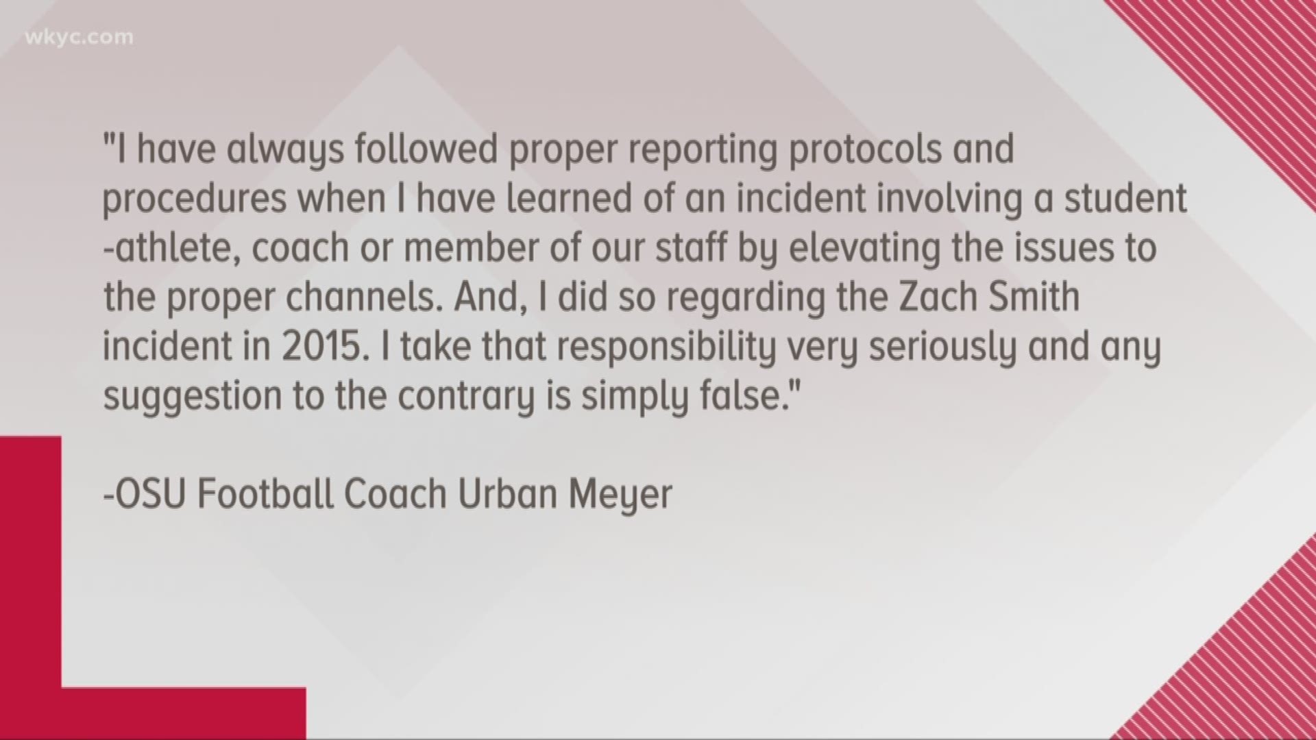 Urban Meyer admits he knew about 2015 domestic violence incident, reported it properly