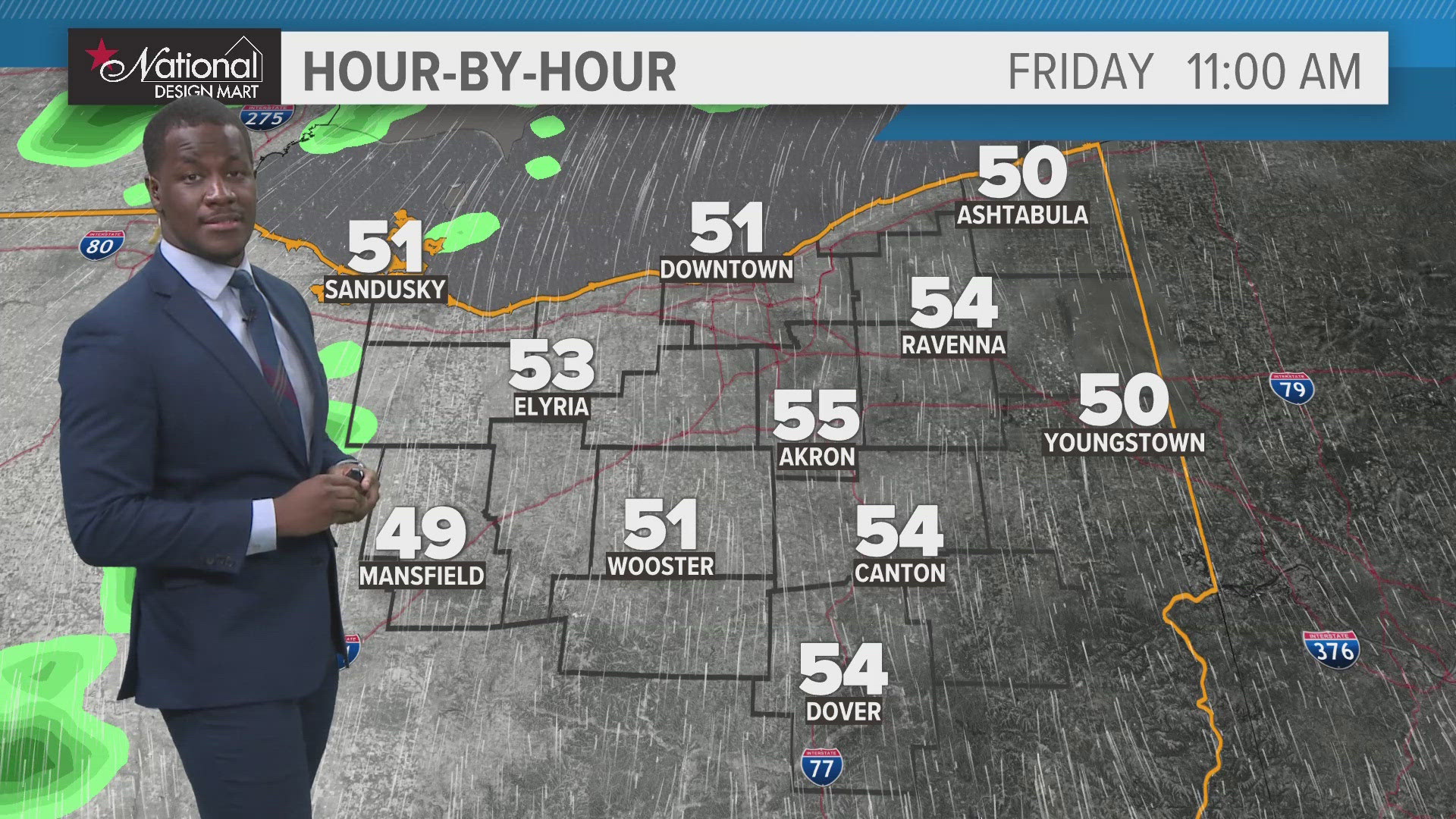 Friday's cold front will bring some rain and weekend cool down.